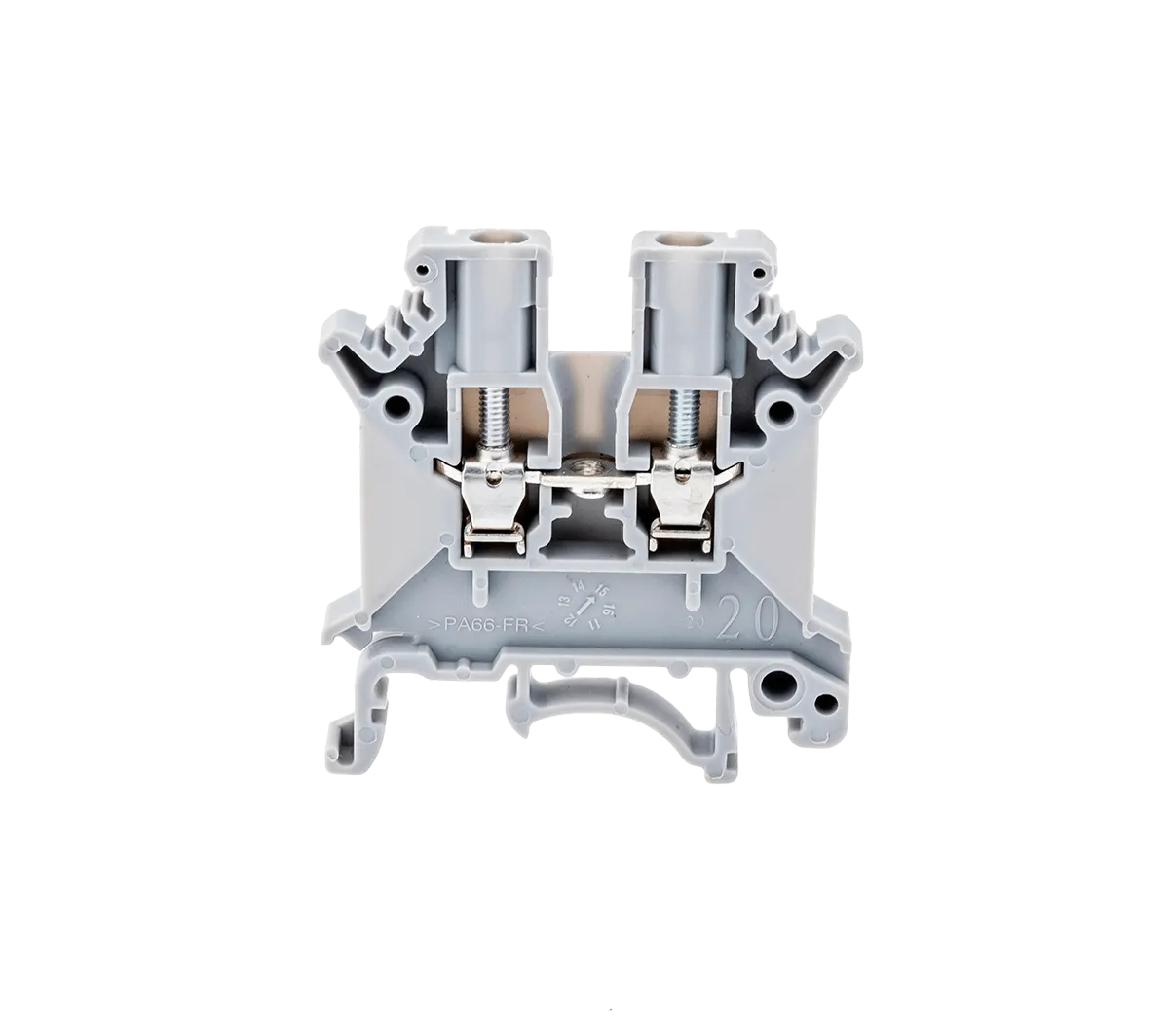 Клемма винтовая проходная, 2.5 мм², серая