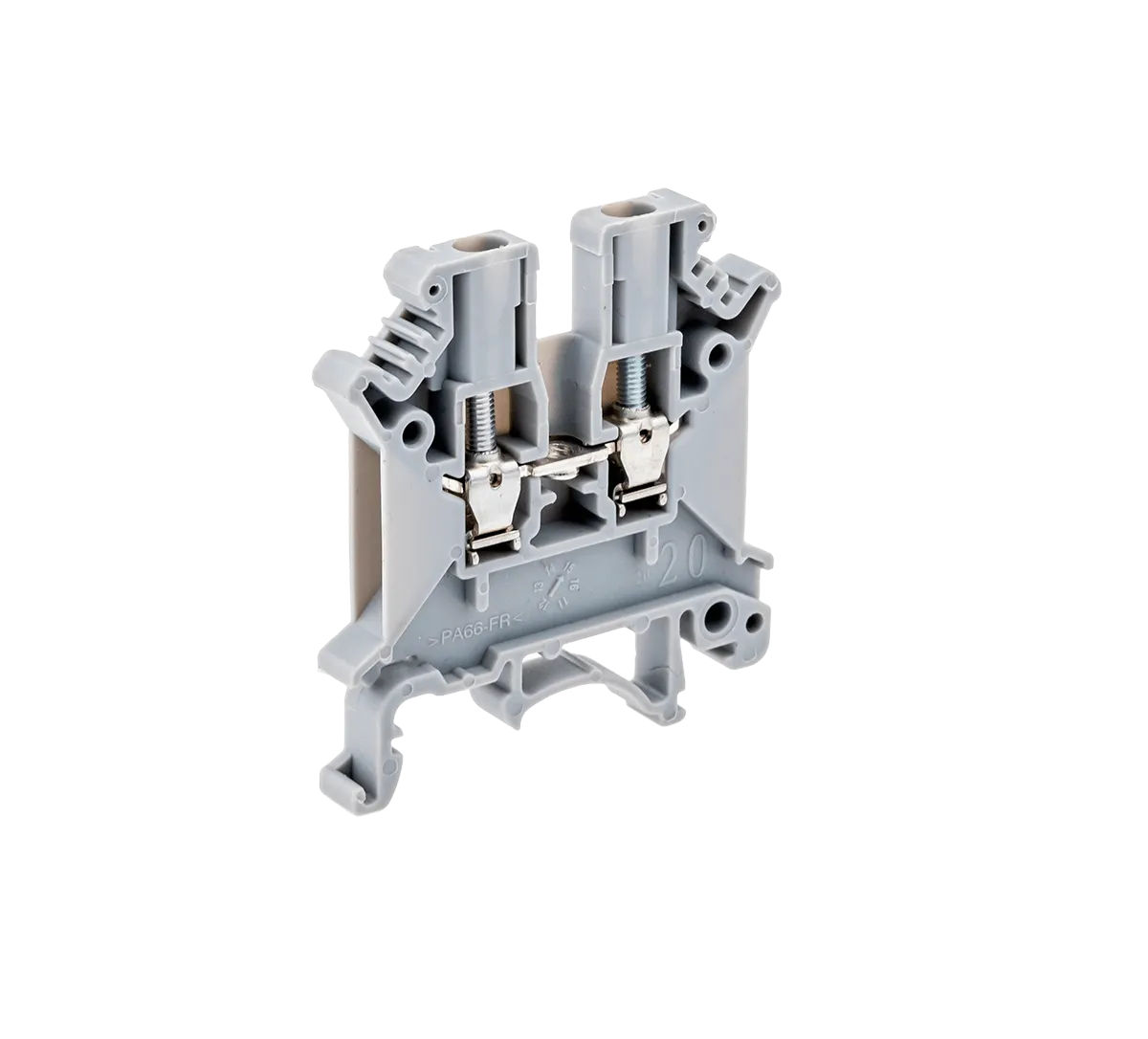 Клемма винтовая проходная, 2.5 мм², серая