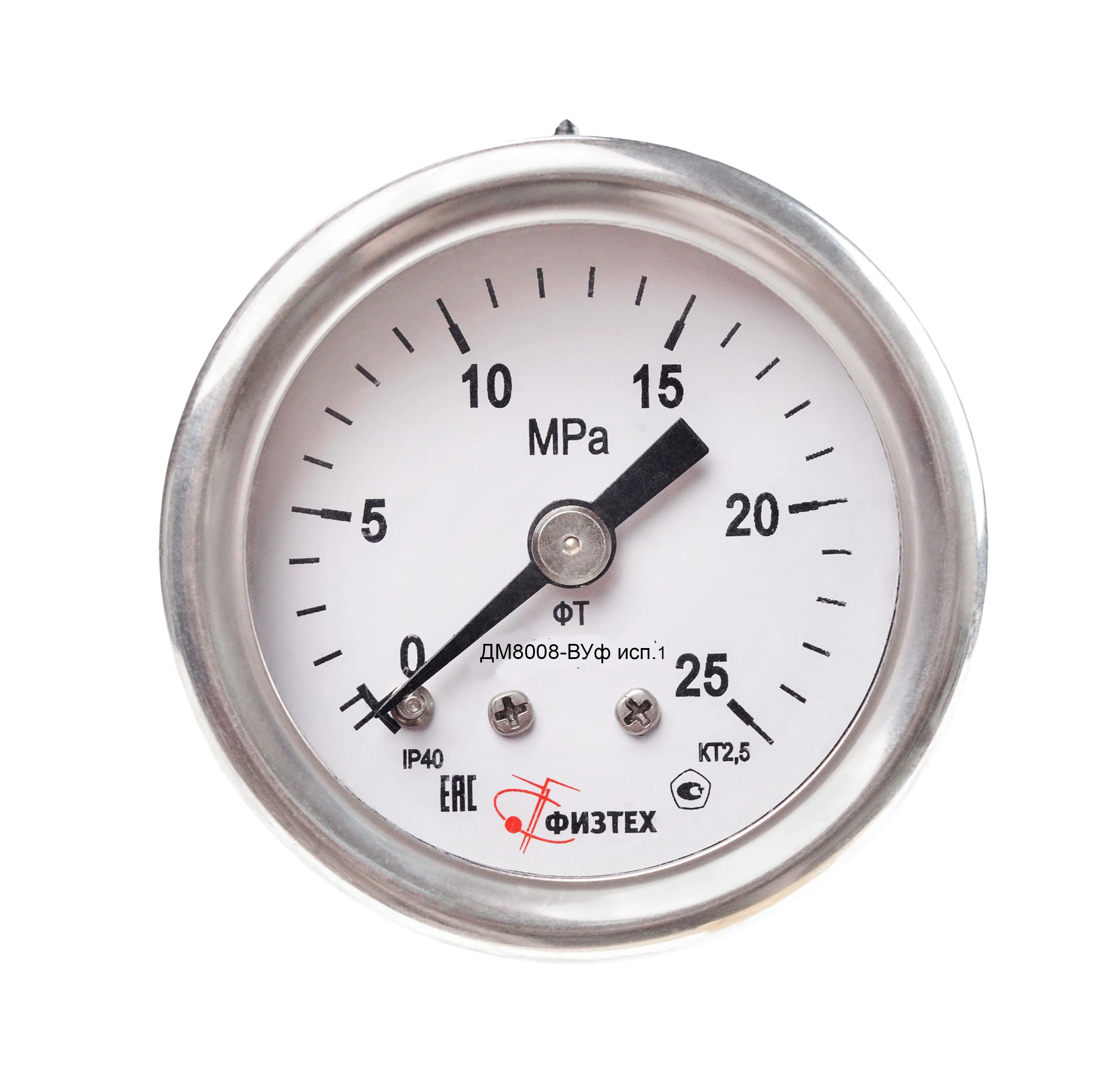 Манометры общетехнические пылевлагозащищенные ДМ8008-ВУф исп 1 ОШ d.40 Без заполнения