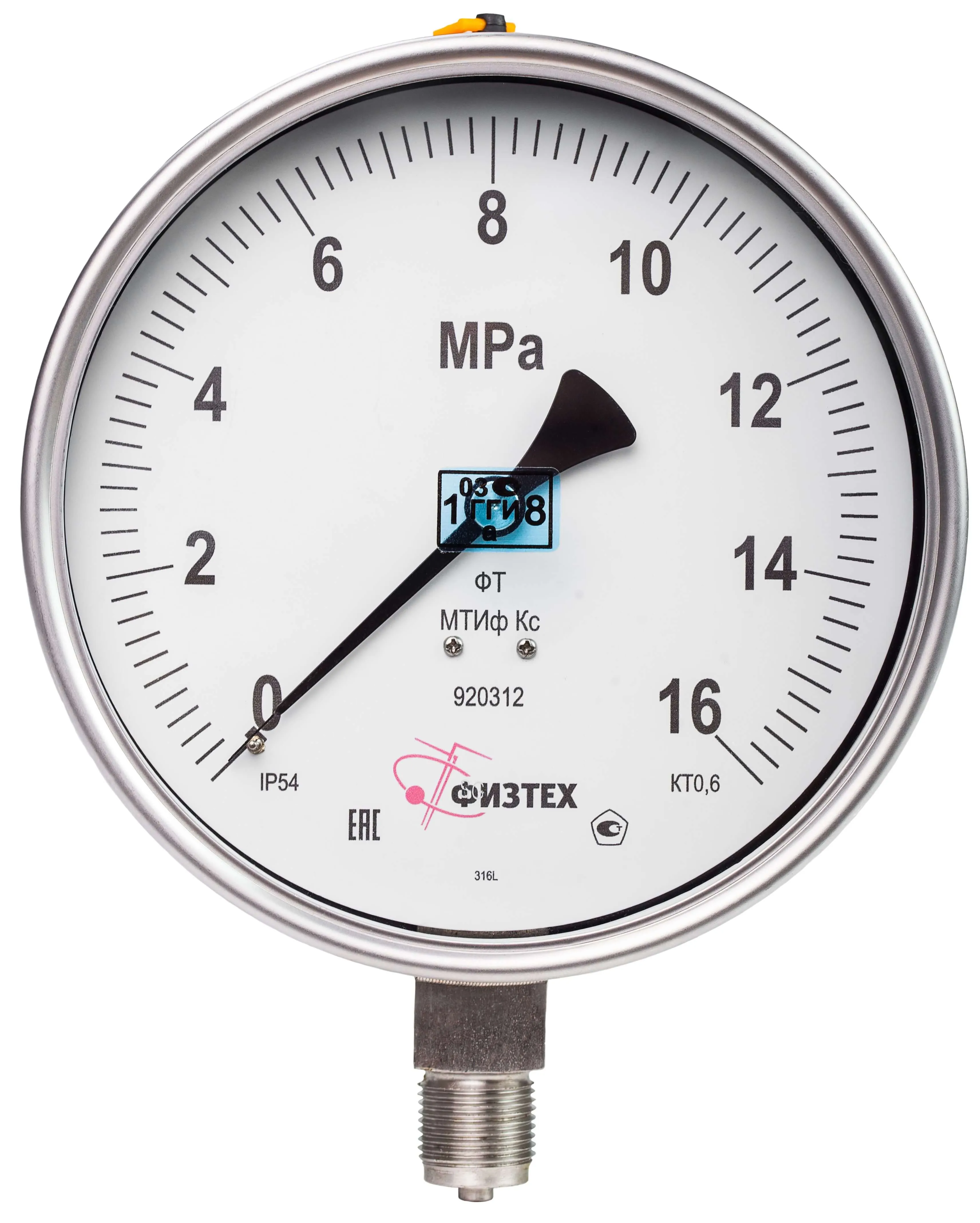 Вакуумметры, мановакуумметры, манометры точных измерений коррозионностойкие ВТИф Кс, МВТИф Кс, МТИф Кс Без корр."0"