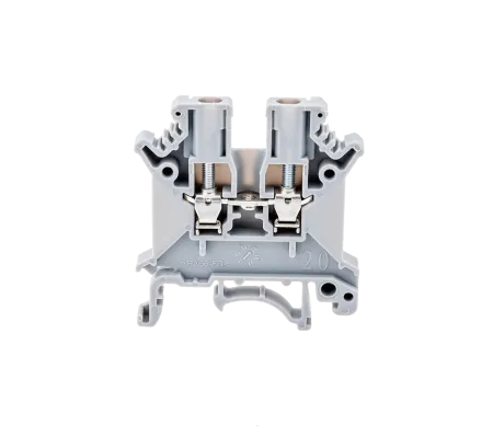Клемма винтовая проходная, 2.5 мм², серая