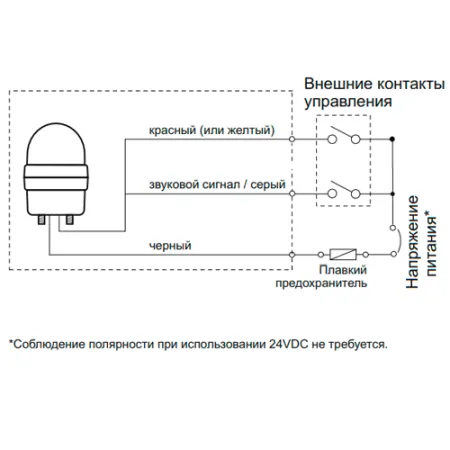 Светосигнальный красный маячок SL70B-024-R