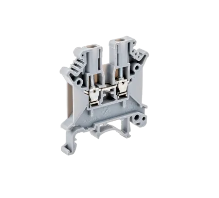 Клемма винтовая проходная, 2.5 мм², серая