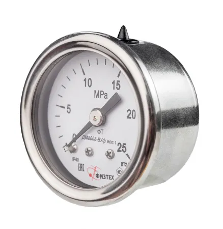 Манометры общетехнические пылевлагозащищенные ДМ8008-ВУф исп 1 ОШ d.40 Без заполнения