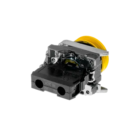Лампа сигнальная желтая, 24V AС/DC, IP65, металл