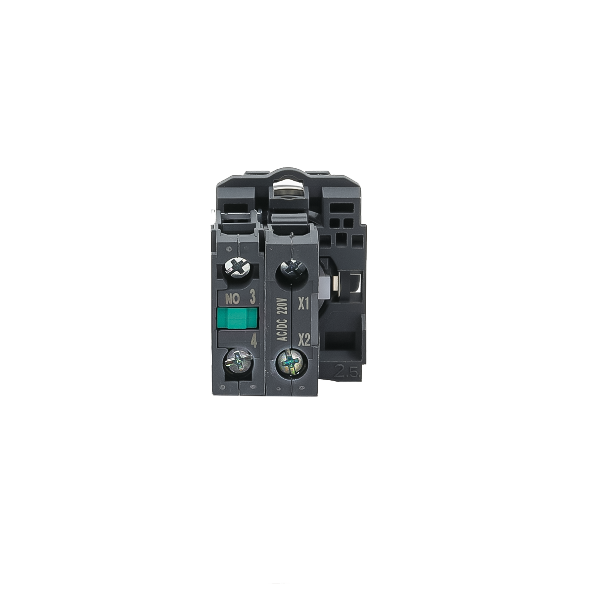 Переключатель  на 2 положения с фиксацией и подсветкой, синий, 1NO, 220V AC/DC, IP65, пластик