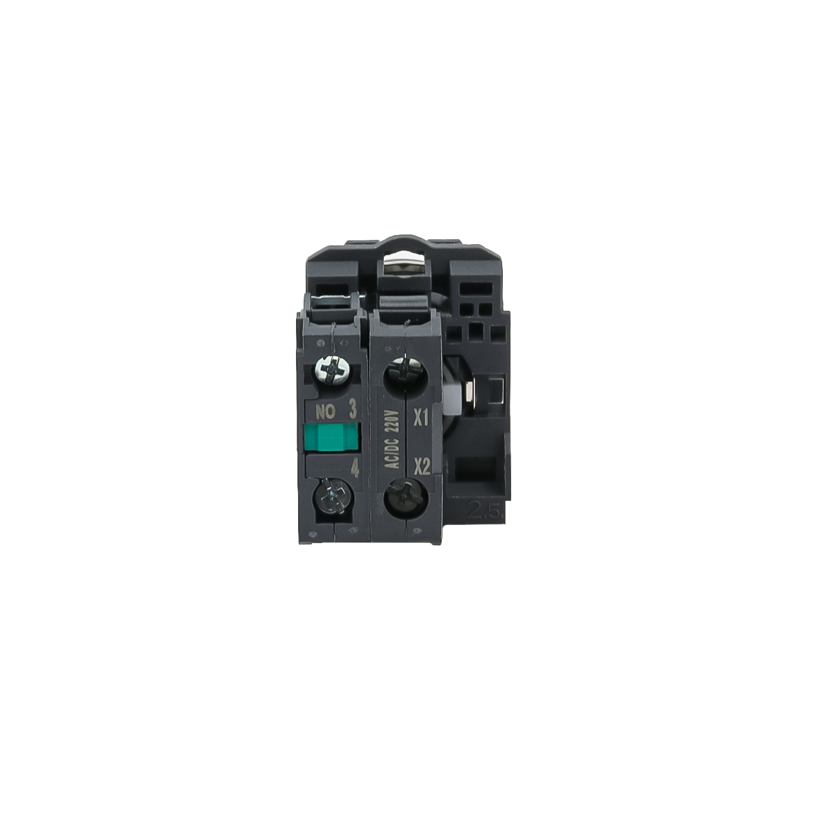 Переключатель  на 2 положения с фиксацией и подсветкой,  желтый, 1NO, 220V AC/DC, IP65, пластик