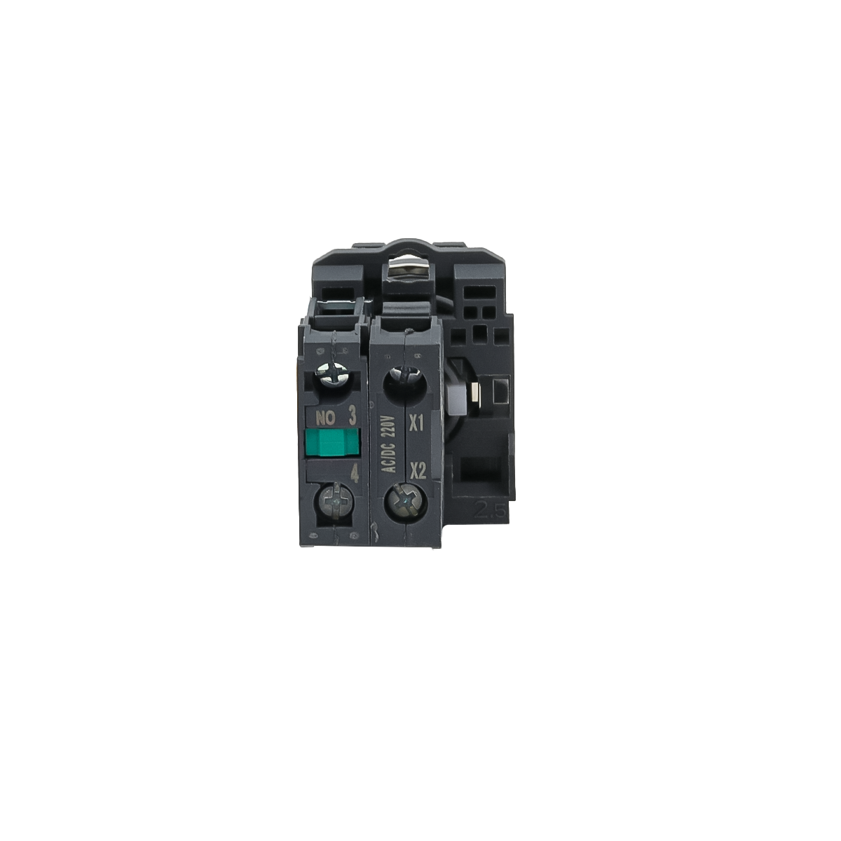 Переключатель  на 3 положения с фиксацией и подсветкой,  белый, 1NO, 220V AC/DC, IP65, пластик