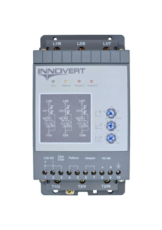 INNOVERT устройство плавного пуска , номинальный ток 11 а, питание управления 220в ac, rs-485 SSD552A43E