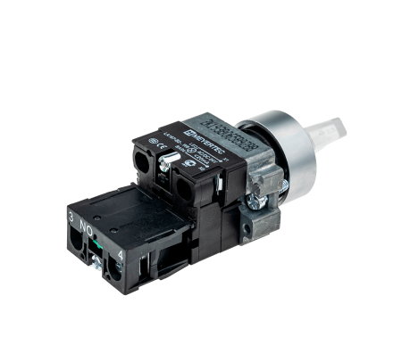 Переключатель с подсветкой, с фиксацией, 220V AC/DC, белый, 3 положения, 1NO